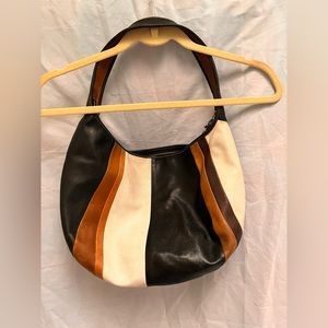Heavily use leather multicolored COACH bag